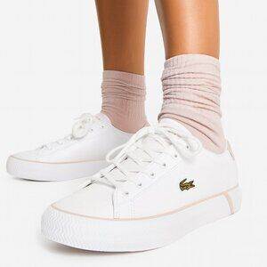 [42] LACOSTE NWT Sneakers Gripshot White Pink Leather NWT Women’s